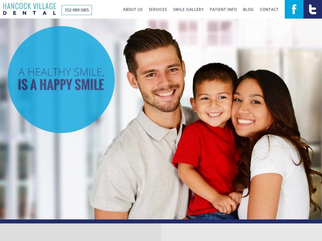 Hancock Village Dental Website Screenshot from hancockvillagedental.com