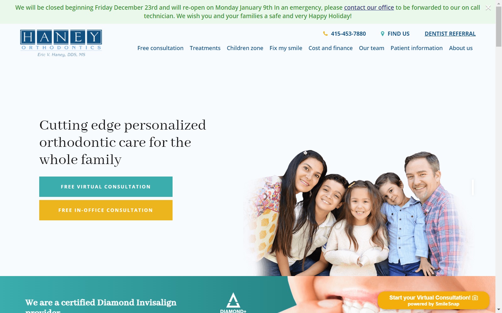 haneyorthodontics.com screenshot