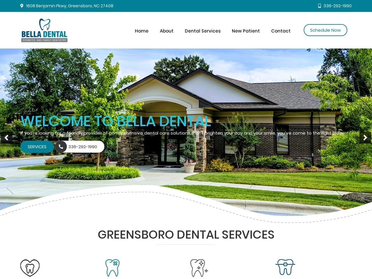 Hanna Dental Website Screenshot from hannadental.com