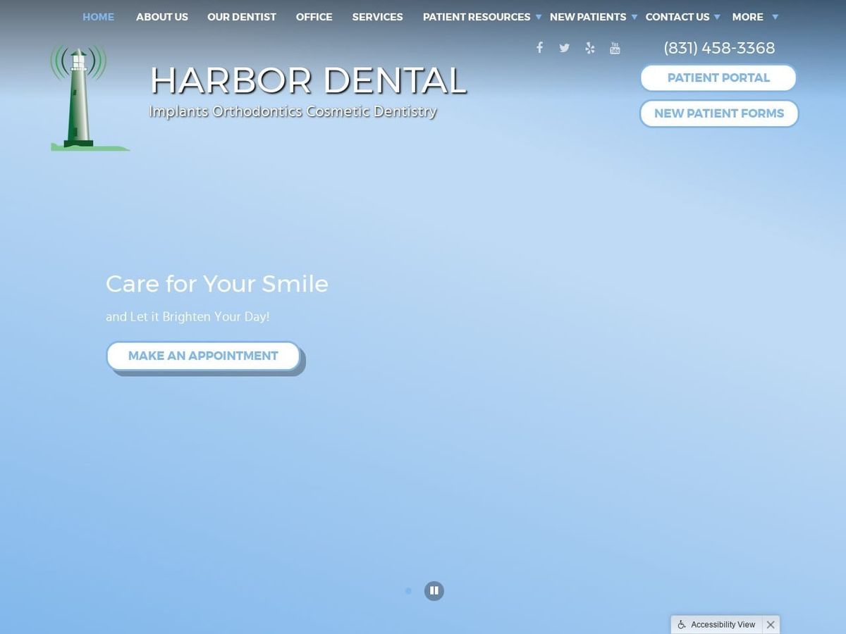 Harbor Dental Website Screenshot from harbordental.net