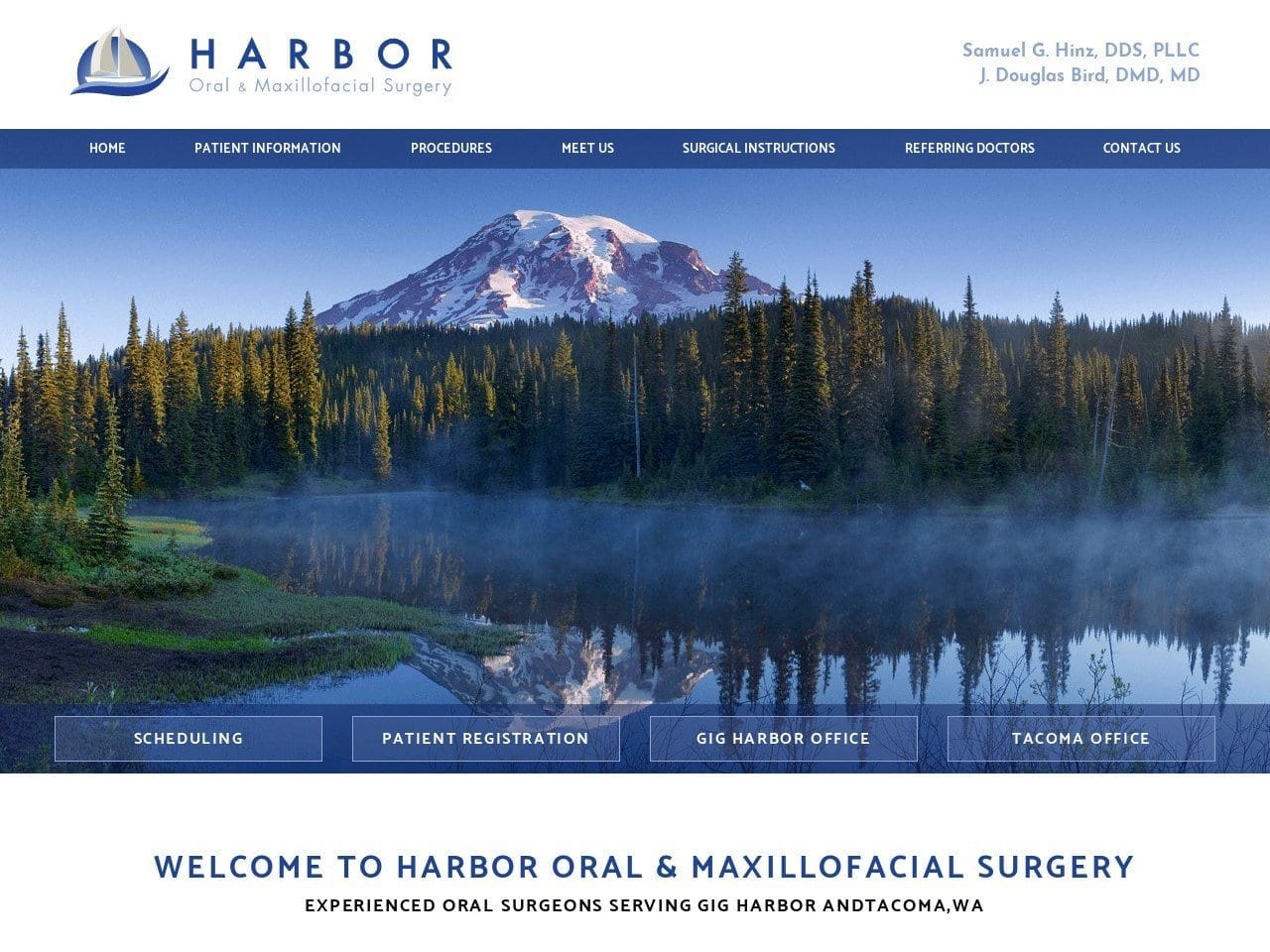 Harbor Oral & Maxillofacial Steffen Kerwin DDS Website Screenshot from harbororalsurgery.com