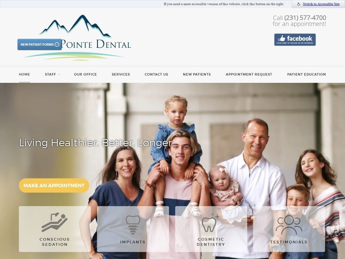 Harbor Pointe Dental Website Screenshot from harborpointedental.com