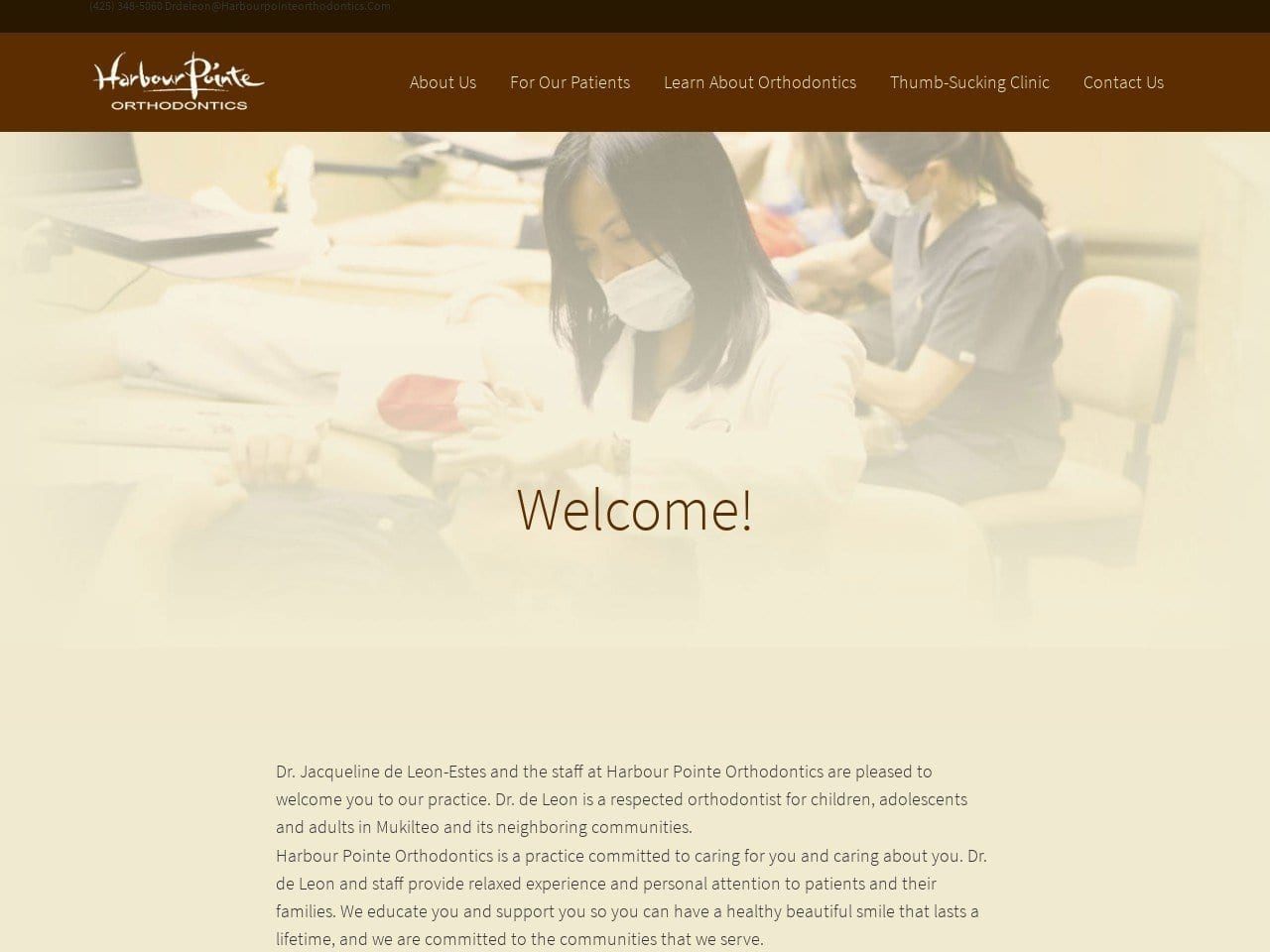 Harbour Pointe Orthodontics Website Screenshot from harbourpointeorthodontics.com