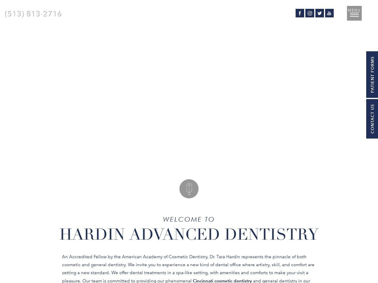 Hardin Advanced Dentist Website Screenshot from hardindental.com