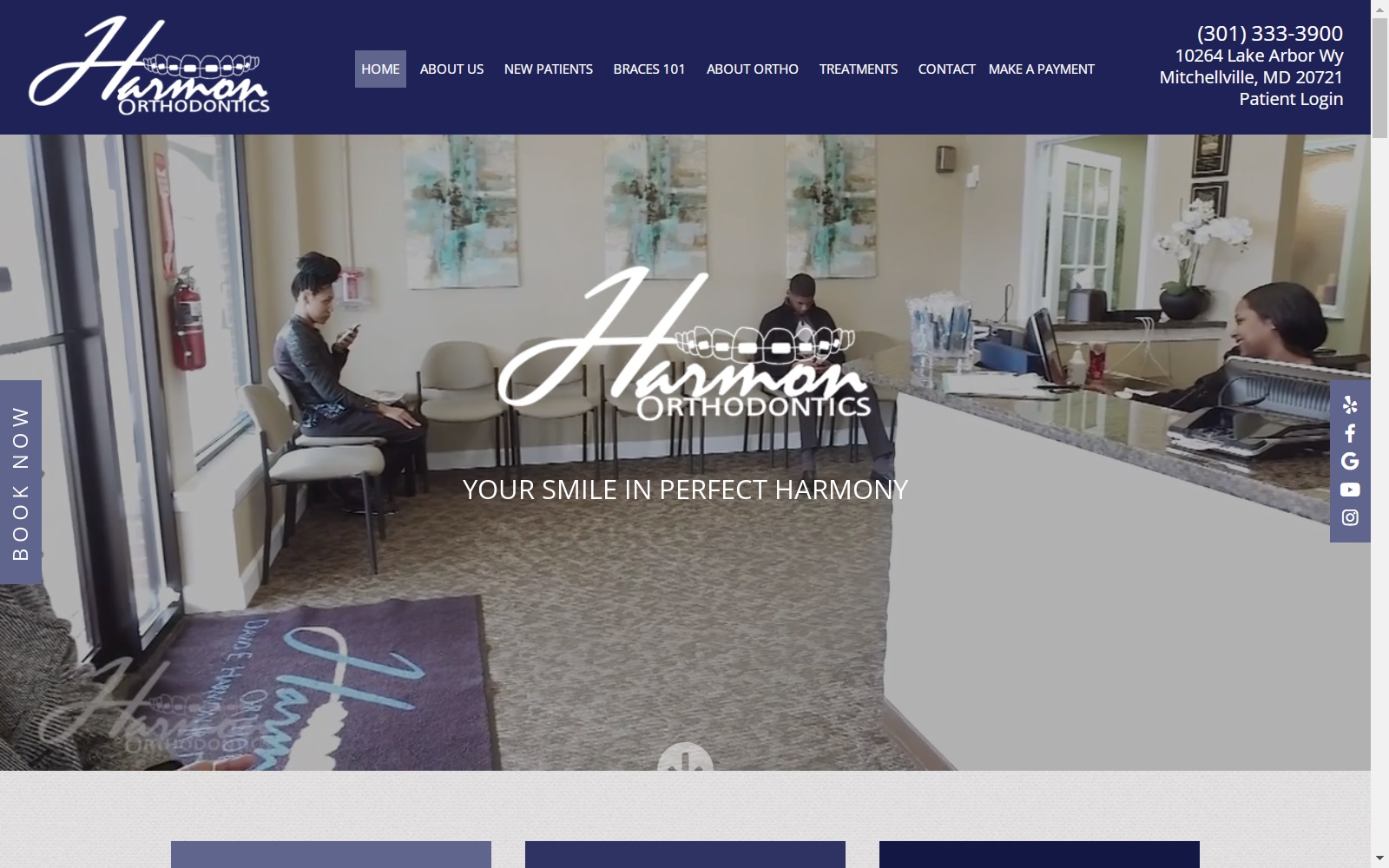 harmonorthodontics.com screenshot