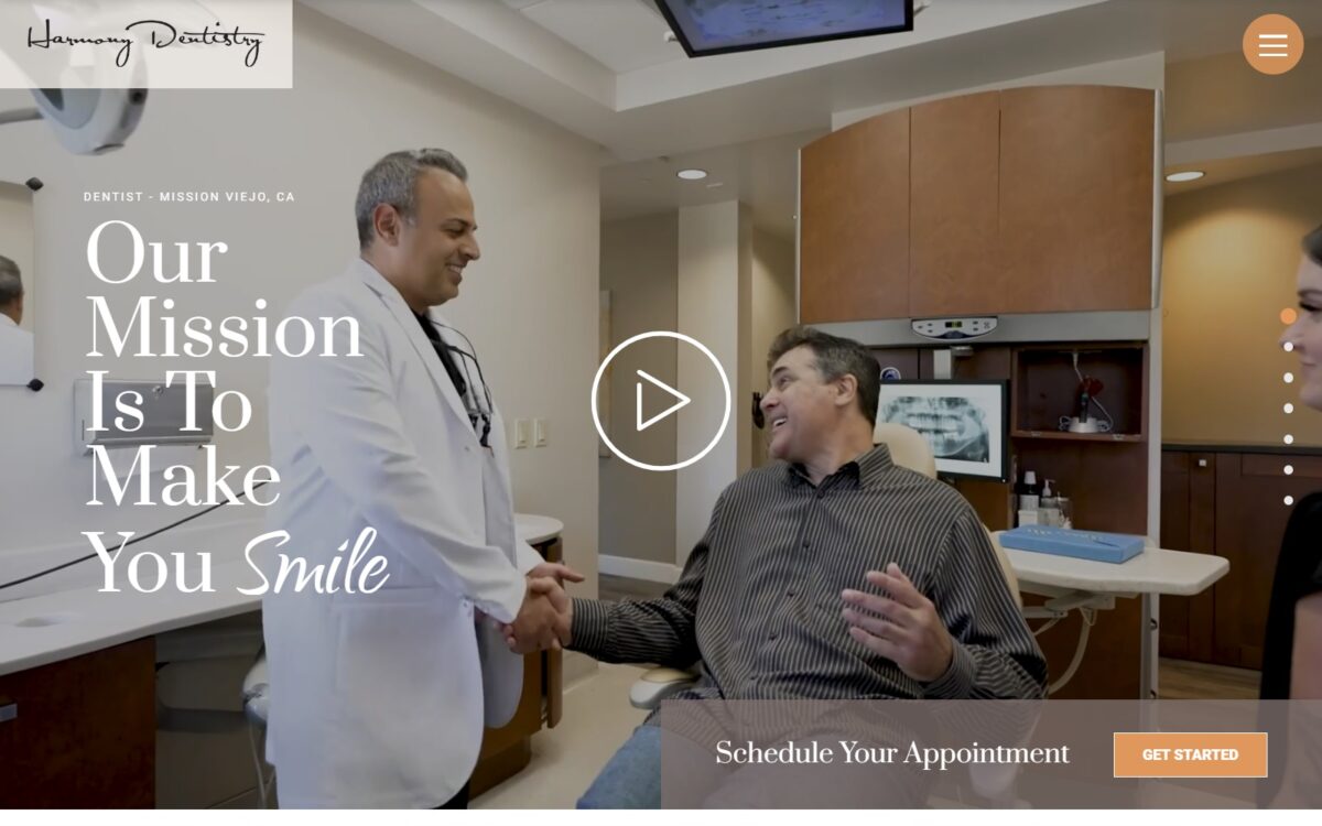 harmonydentists.com screenshot