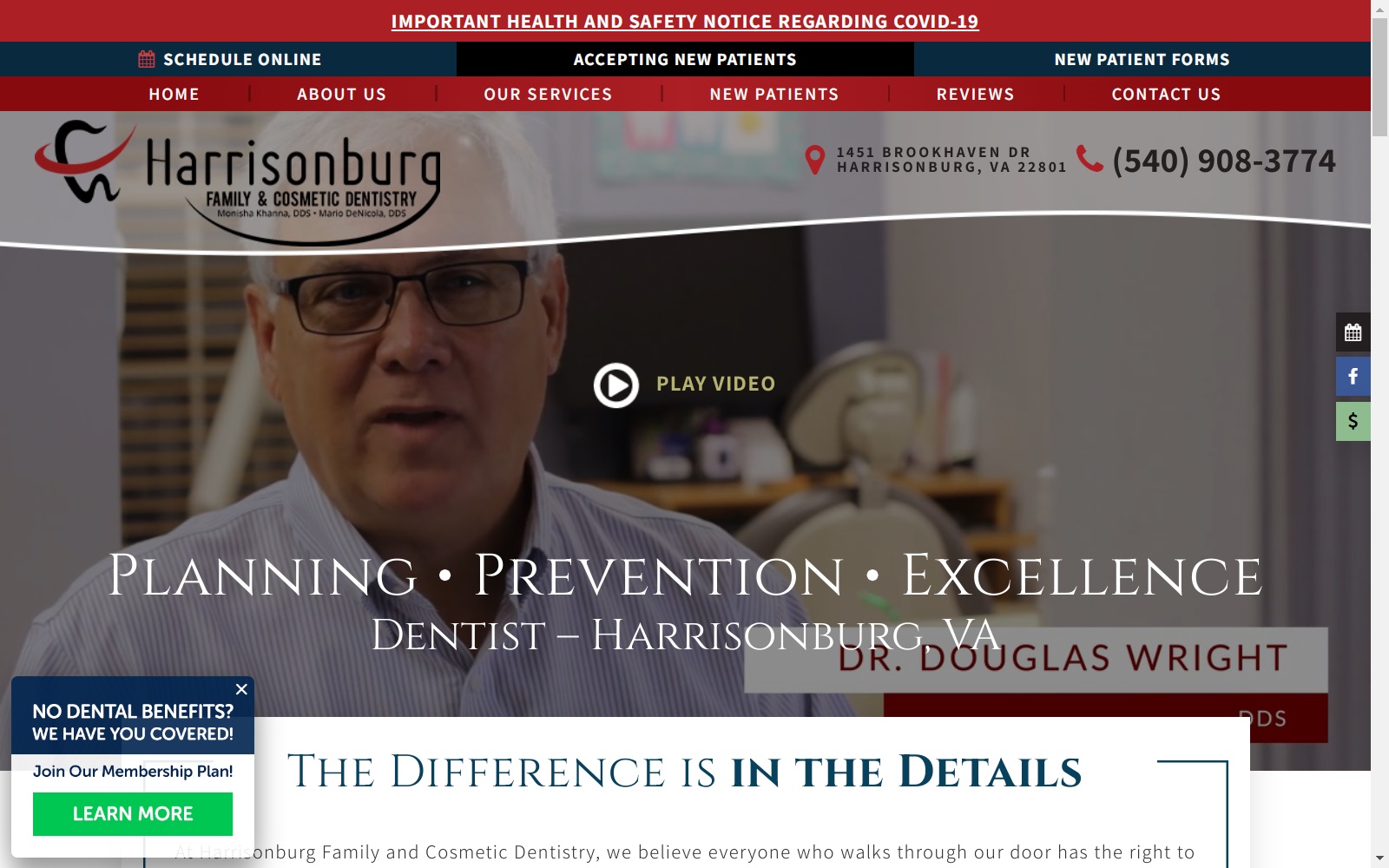 harrisonburgsmiles.com screenshot