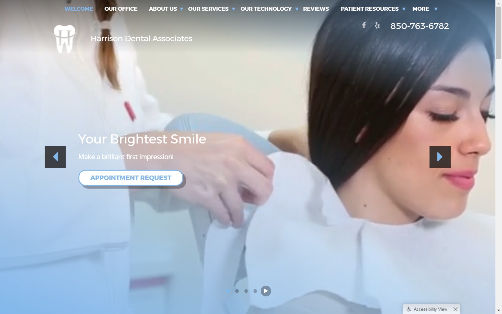 harrisondental.com screenshot