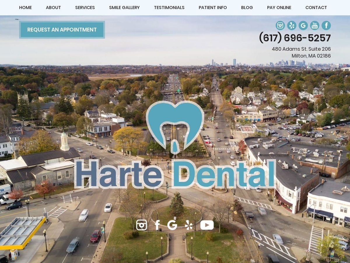 Dr. David B. Harte DMD Website Screenshot from hartedental.com