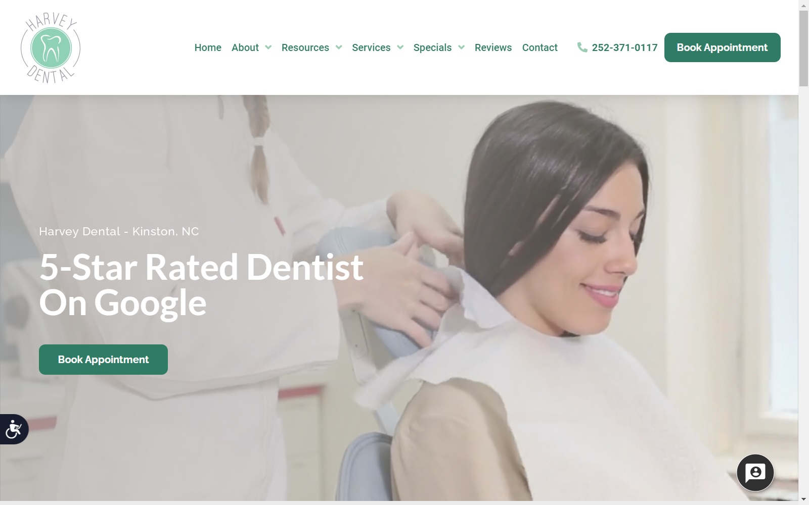 harveyfamilydentistry.com screenshot