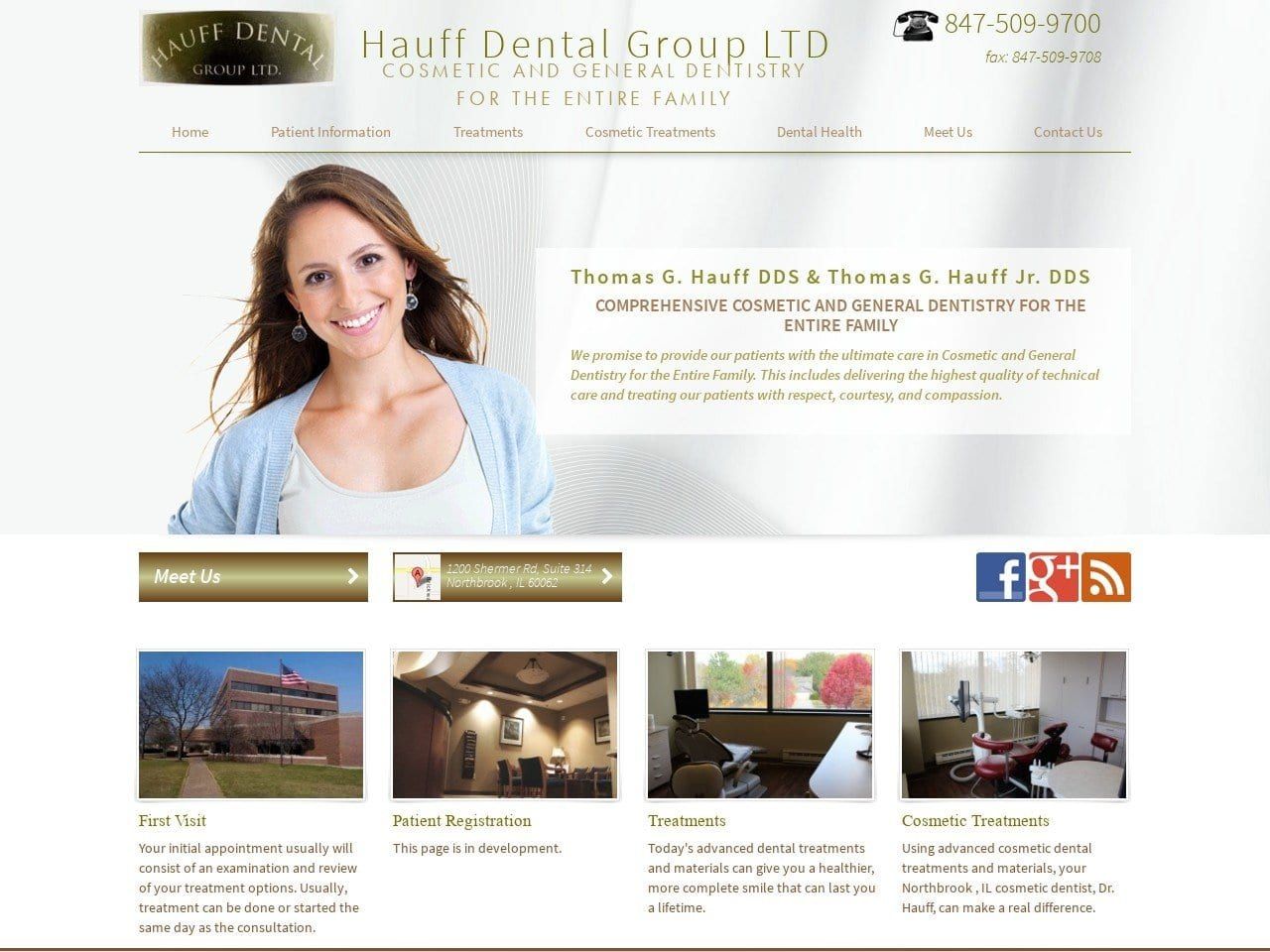 Hauff Dental Group Ltd Website Screenshot from hauffdental.com