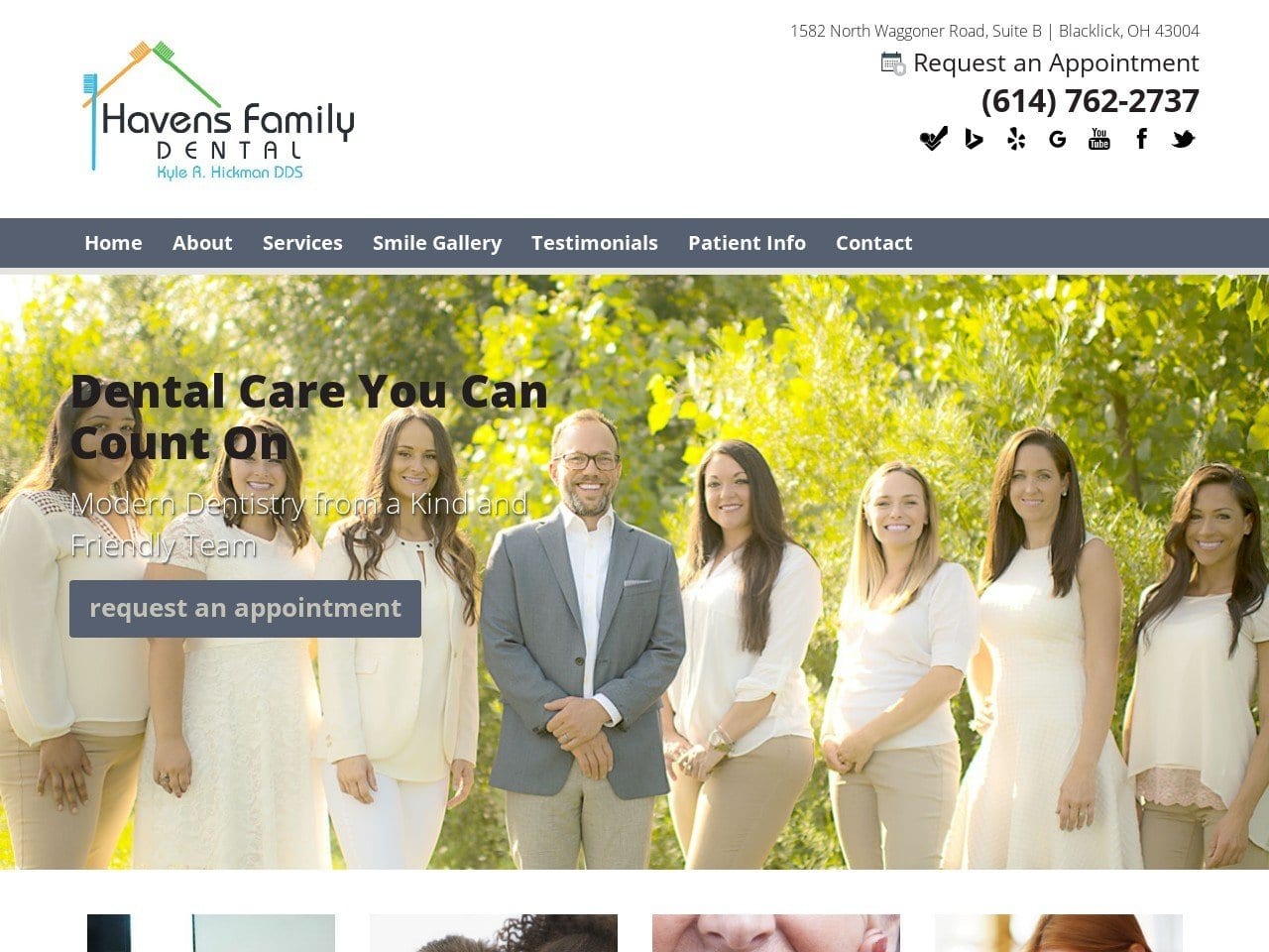 Havens Family Dental Kyle R Hickman DDS Website Screenshot from havensfamilydental.com