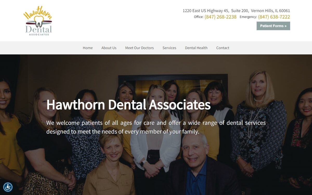 hawthorndental.net screenshot