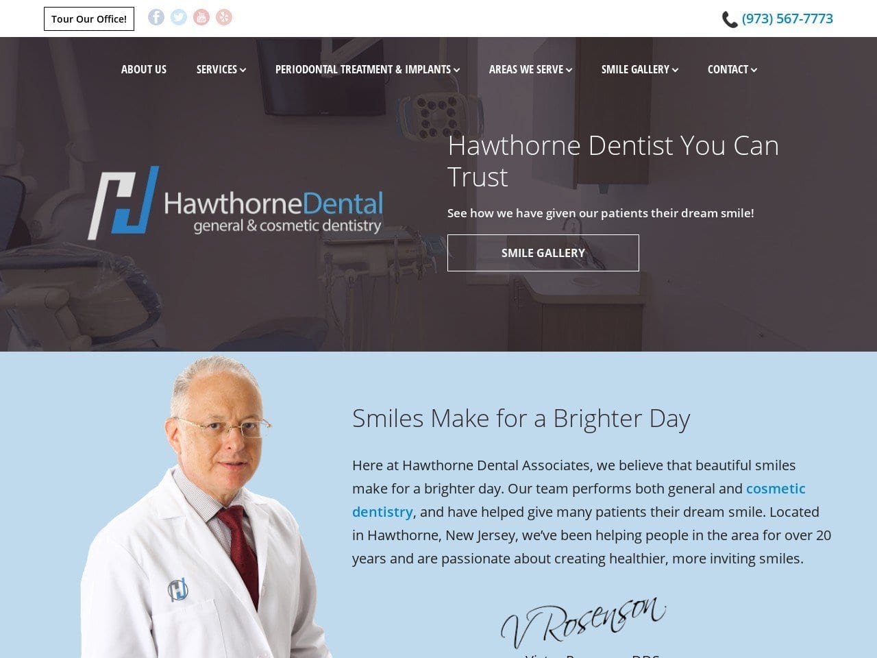 Hawthorne Dental Associates Website Screenshot from hawthornedentalnj.com