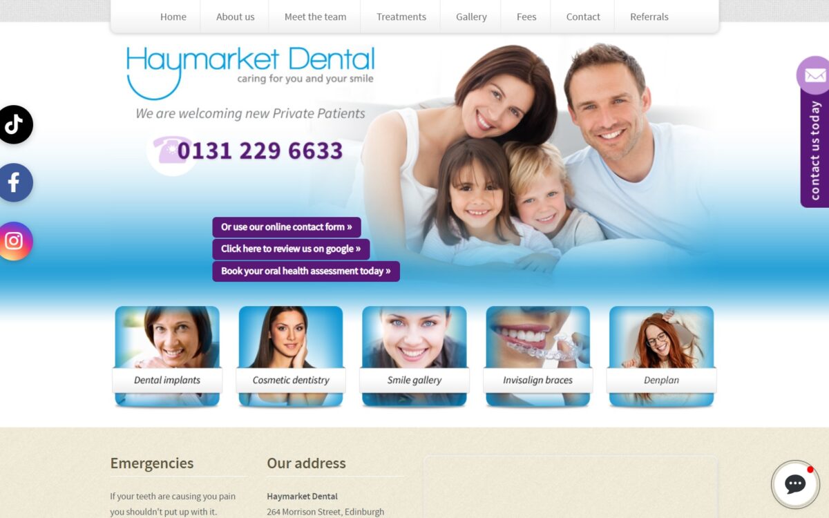 haymarketdental.com screenshot