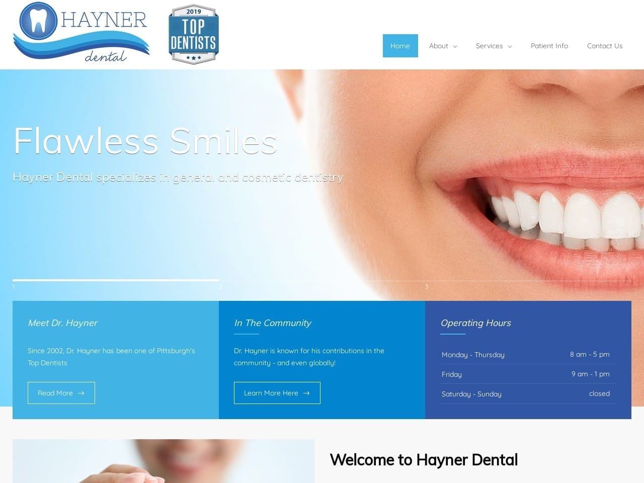 Hayner Christopher P DMD Website Screenshot from haynerdental.com