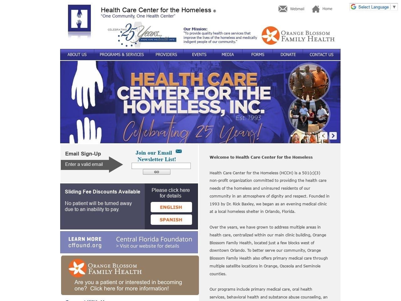 Orange Blossom Family Health Center Website Screenshot from hcch.org