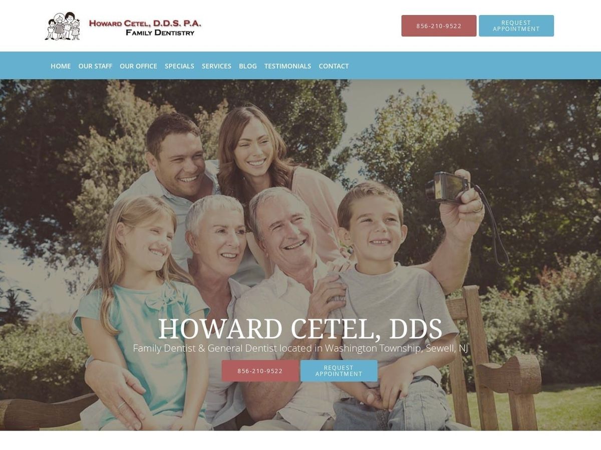 Dr. Howard B. Cetel DDS Website Screenshot from hceteldds.com