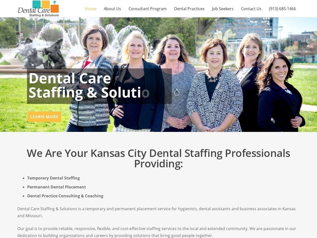 Healthcare Staffing Solutions / Dental Jobs Website Screenshot from hcstaffingsolutions.com