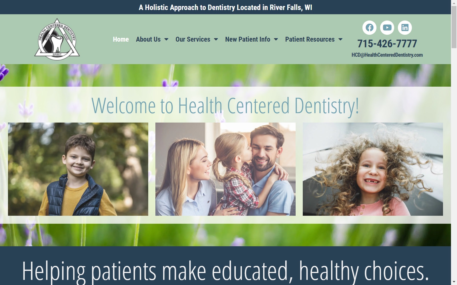 healthcentereddentistry.com screenshot