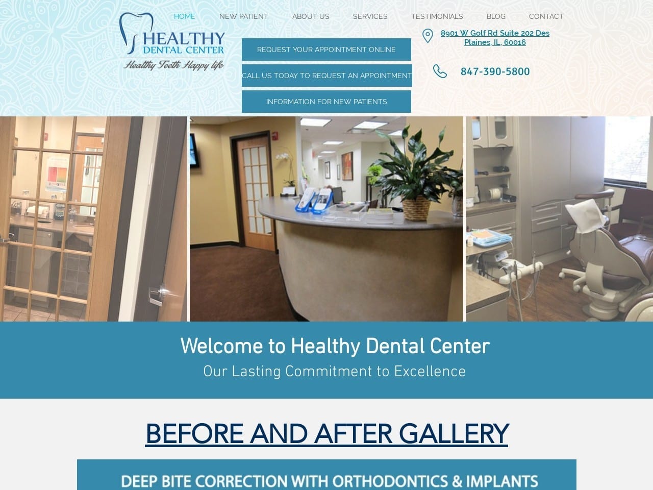 Healthy Dental  Center Website Screenshot from healthydentalcenter.com