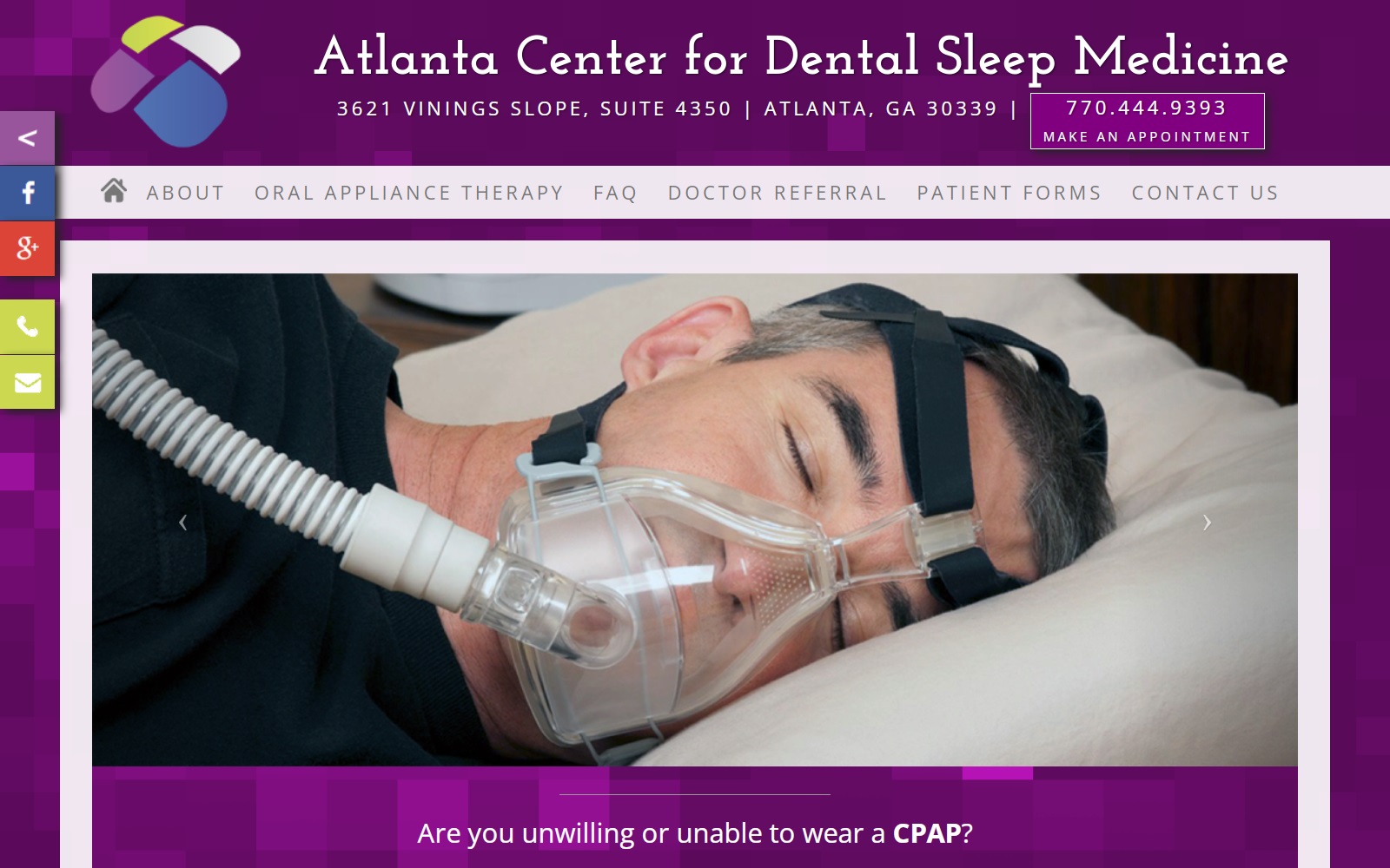 healthysleepatlanta.com screenshot