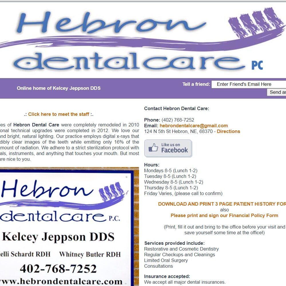 hebrondentalcare.com screenshot