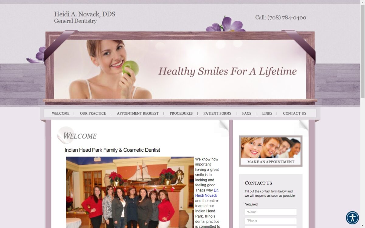 heidinovackdds.com screenshot