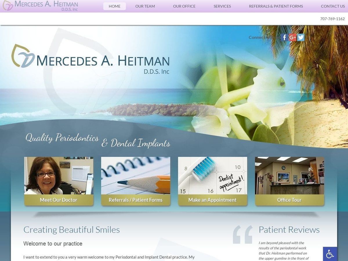 Heitman Mercedes DDS Website Screenshot from heitmanperio.com