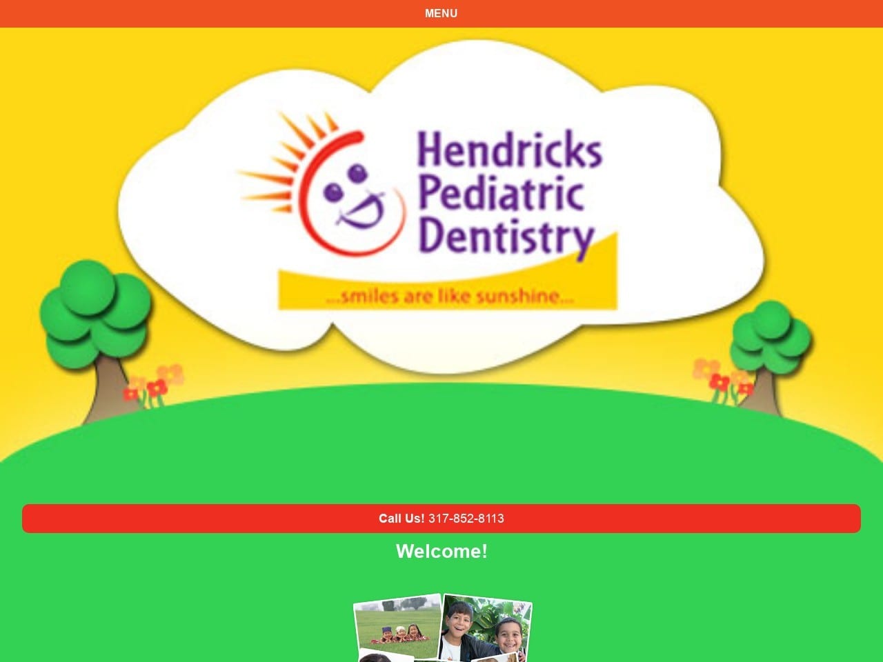 Hendricks Pediatric Dentist Website Screenshot from hendrickspd.com