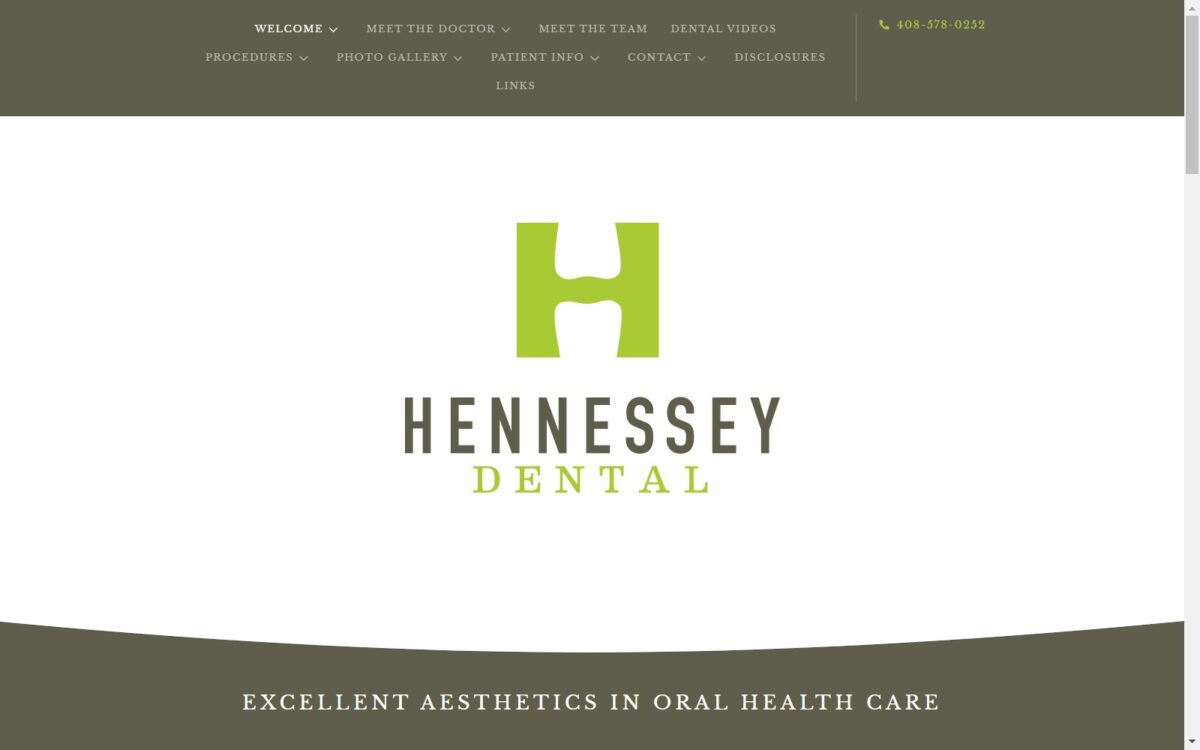 hennesseydental.com screenshot