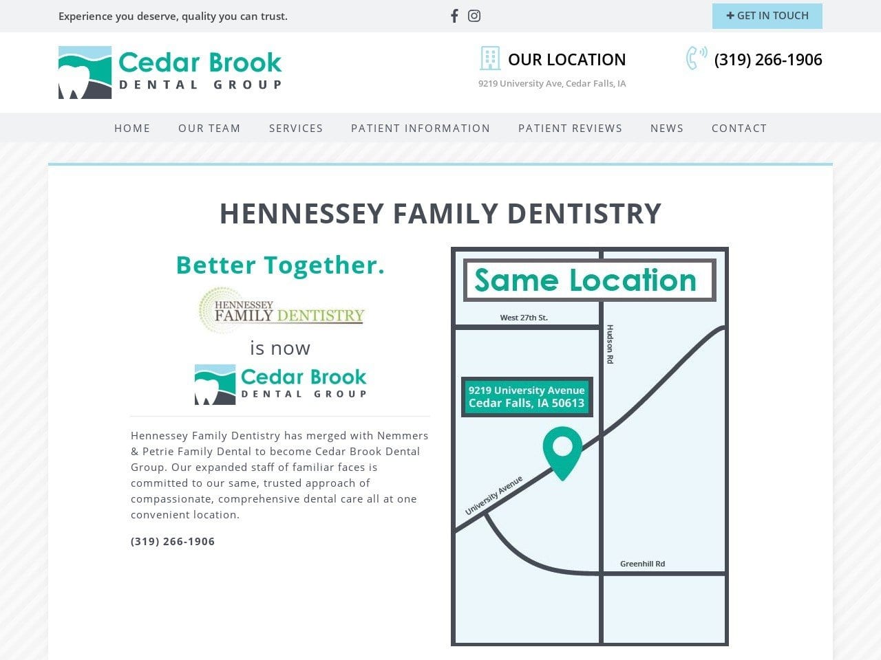 Hennessey Anne DDS Website Screenshot from hennesseyfamilydentistry.com