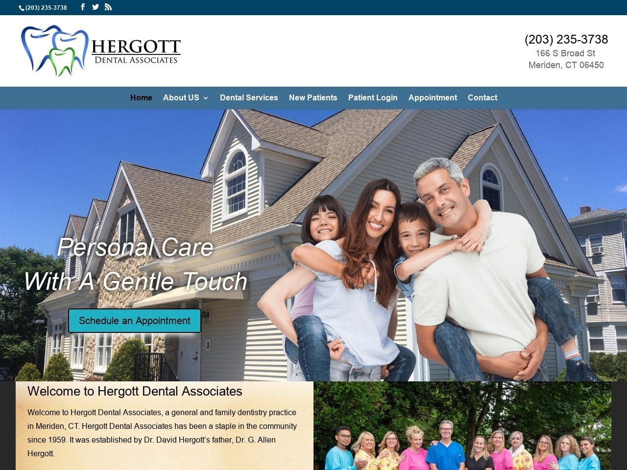 Hergott Dental Associates Website Screenshot from hergottdental.com