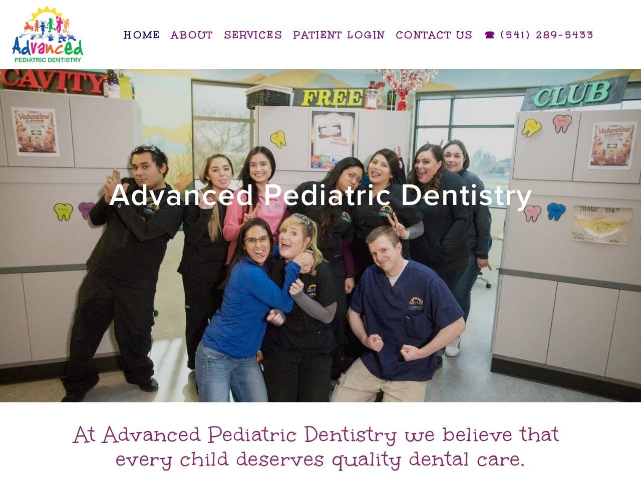 Advanced Pediatric Dentist Website Screenshot from hermistonkidsdentist.com