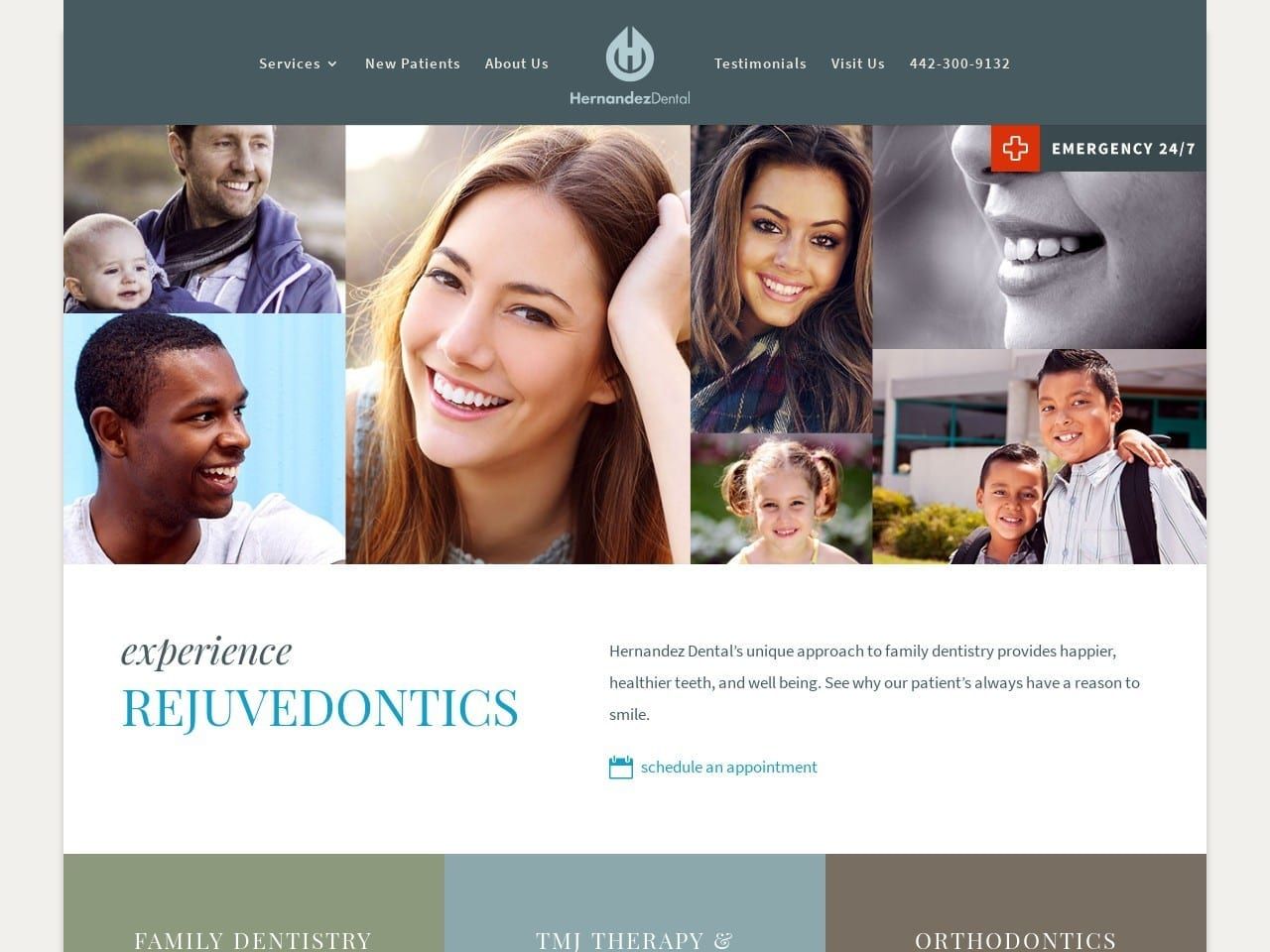Hernandez Dental Website Screenshot from hernandezdental.com