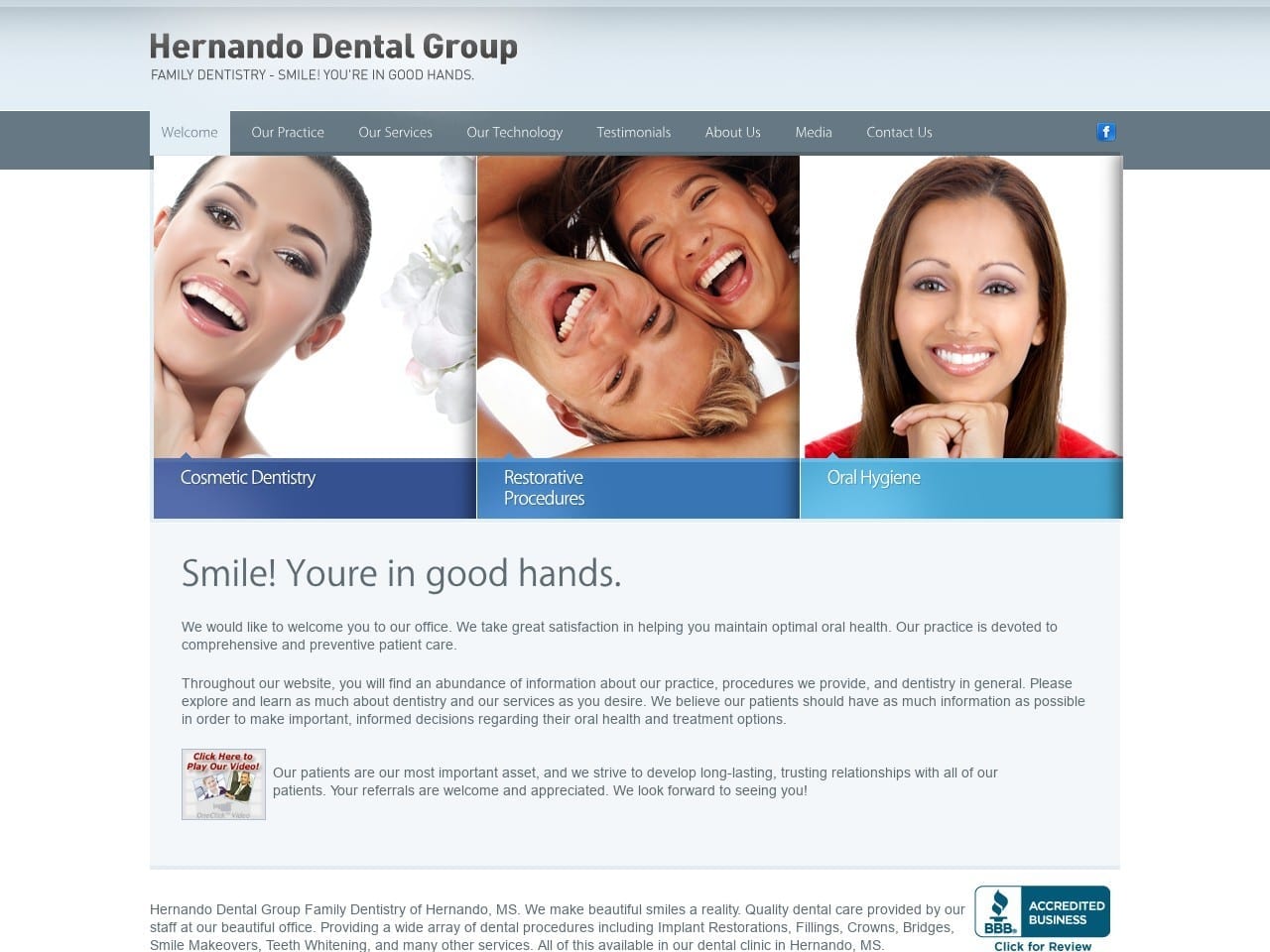 Hernando Dental  Group Website Screenshot from hernandodentalgroup.com