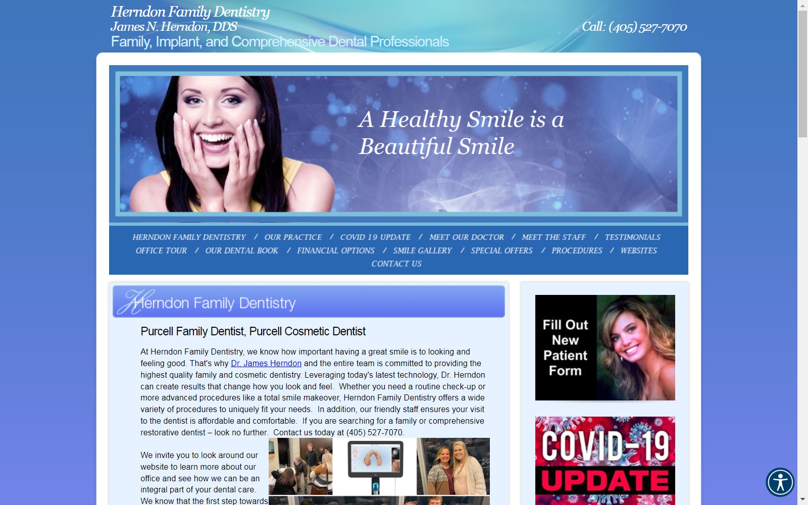 herndonfamilydentistry.com screenshot