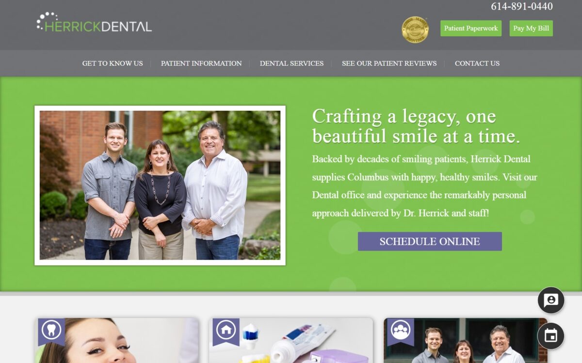 herrickfamilydental.com screenshot