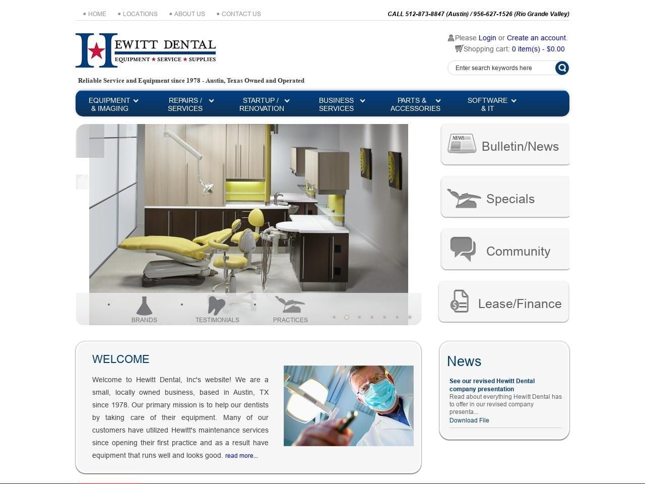 Hewitt Dental Inc Website Screenshot from hewittdental.com