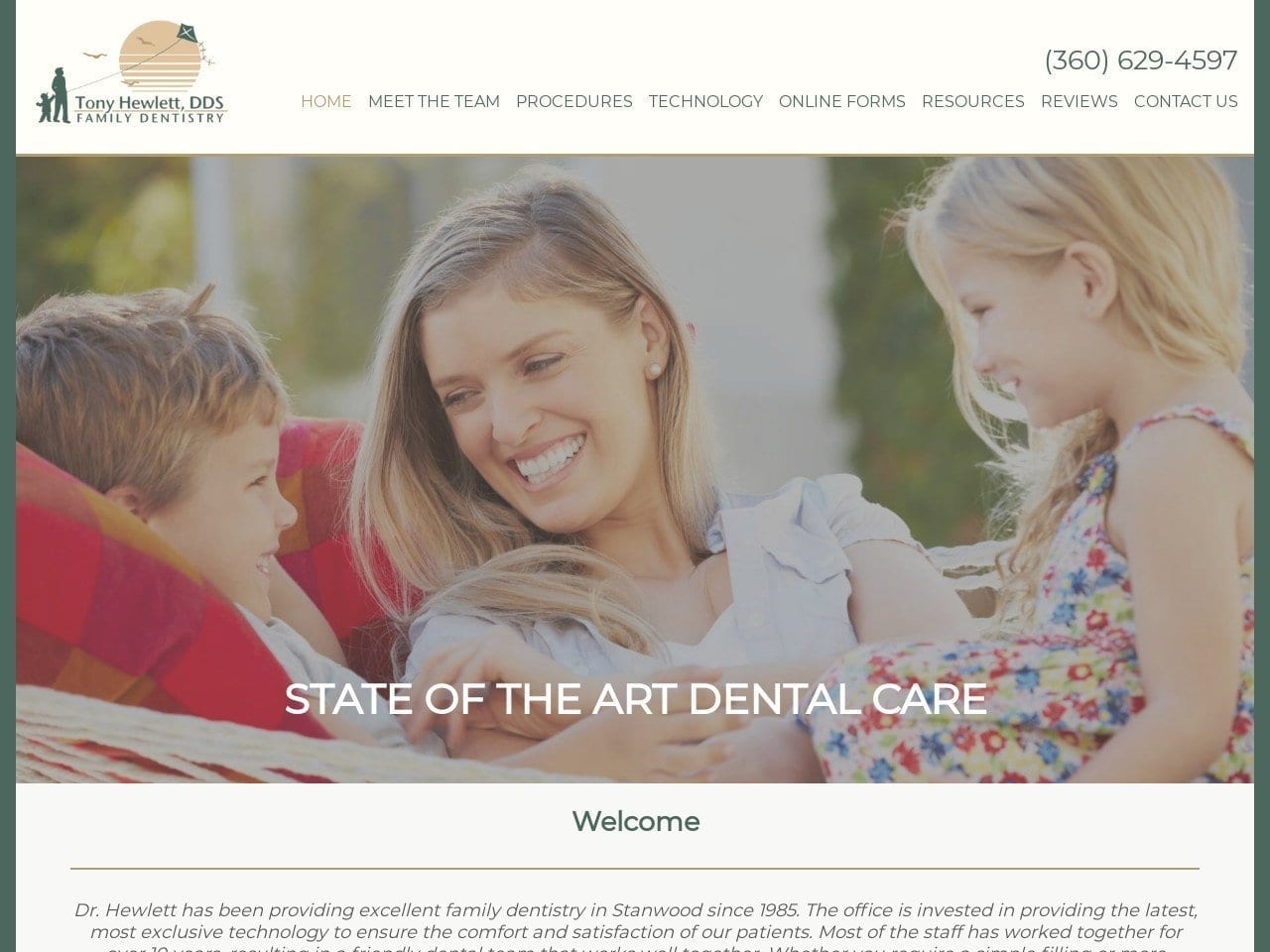 Hewlett Tony DDS Website Screenshot from hewlettdental.com