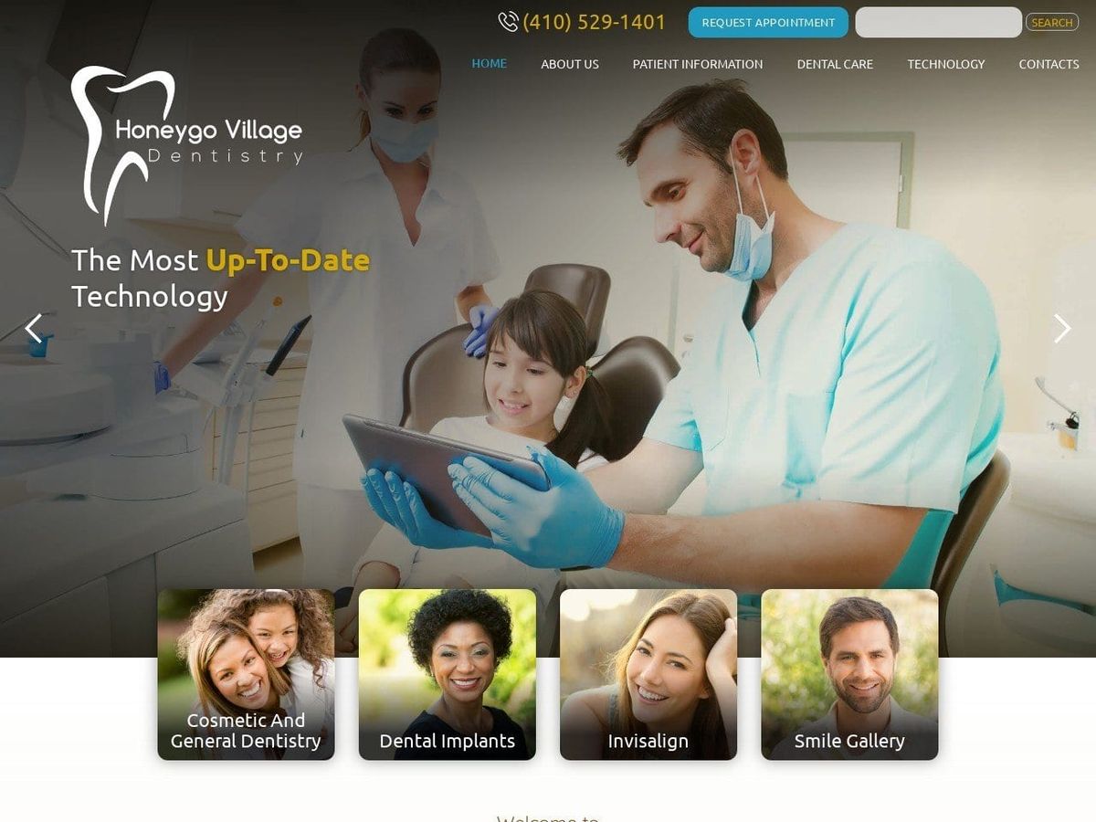 Honeygo Village Dentist Website Screenshot from hgvd.com