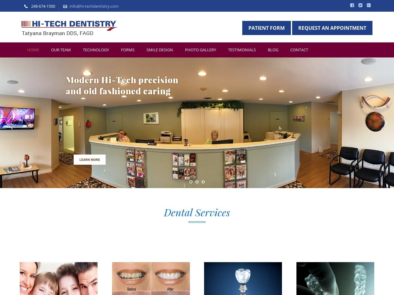 Hi Website Screenshot from hi-techdentistry.com