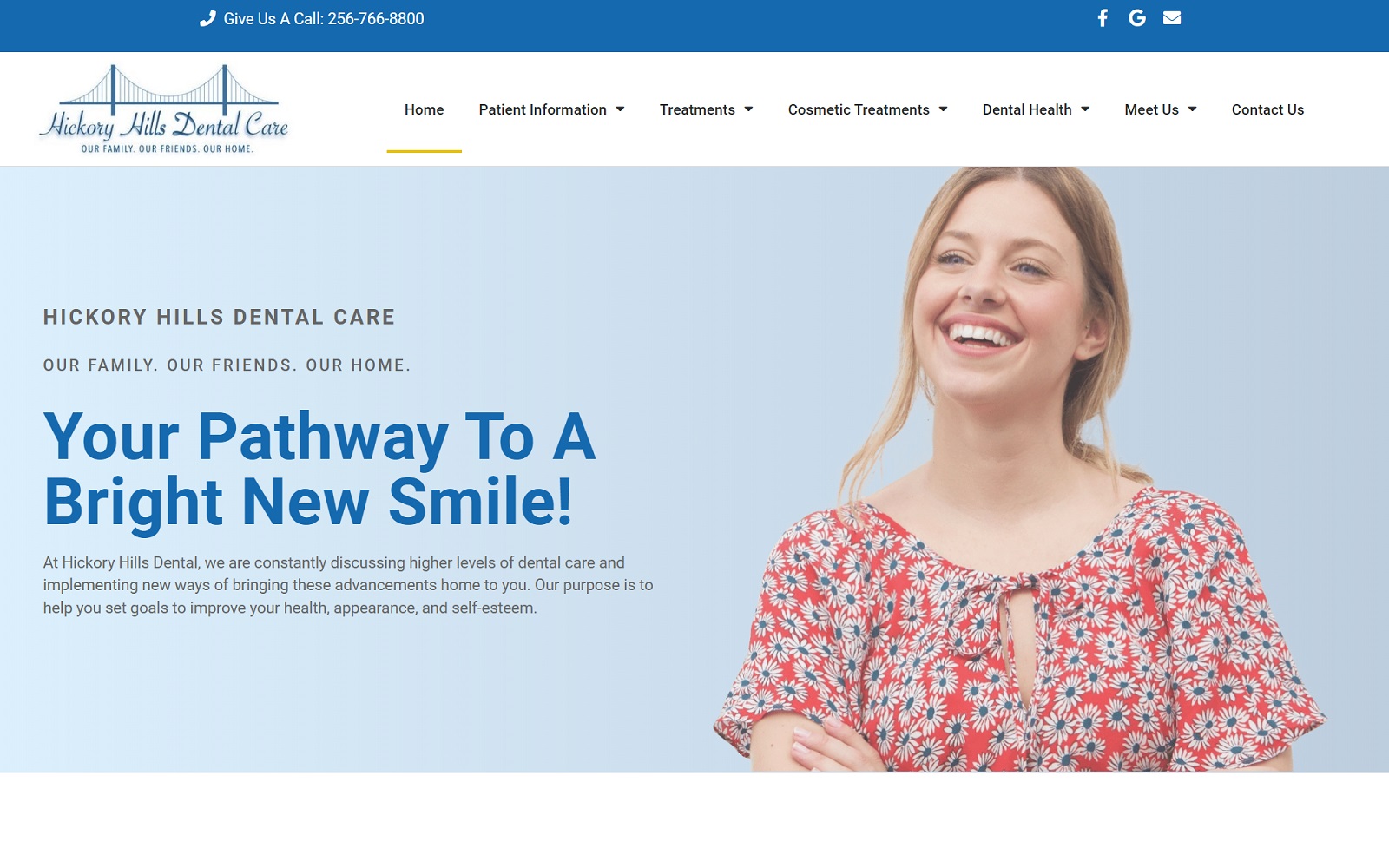 hickoryhillsdentalcare.com screenshot