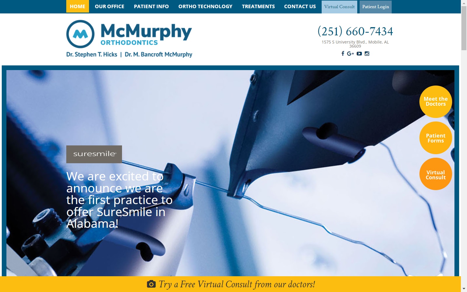 hicks-mcmurphyortho.com screenshot