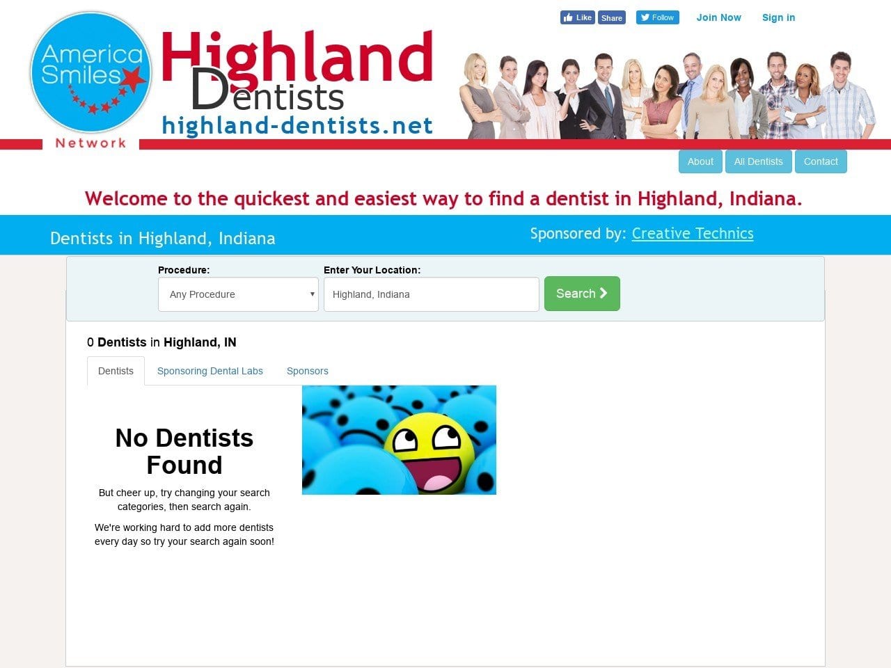 Highland Website Screenshot from highland-dentists.net