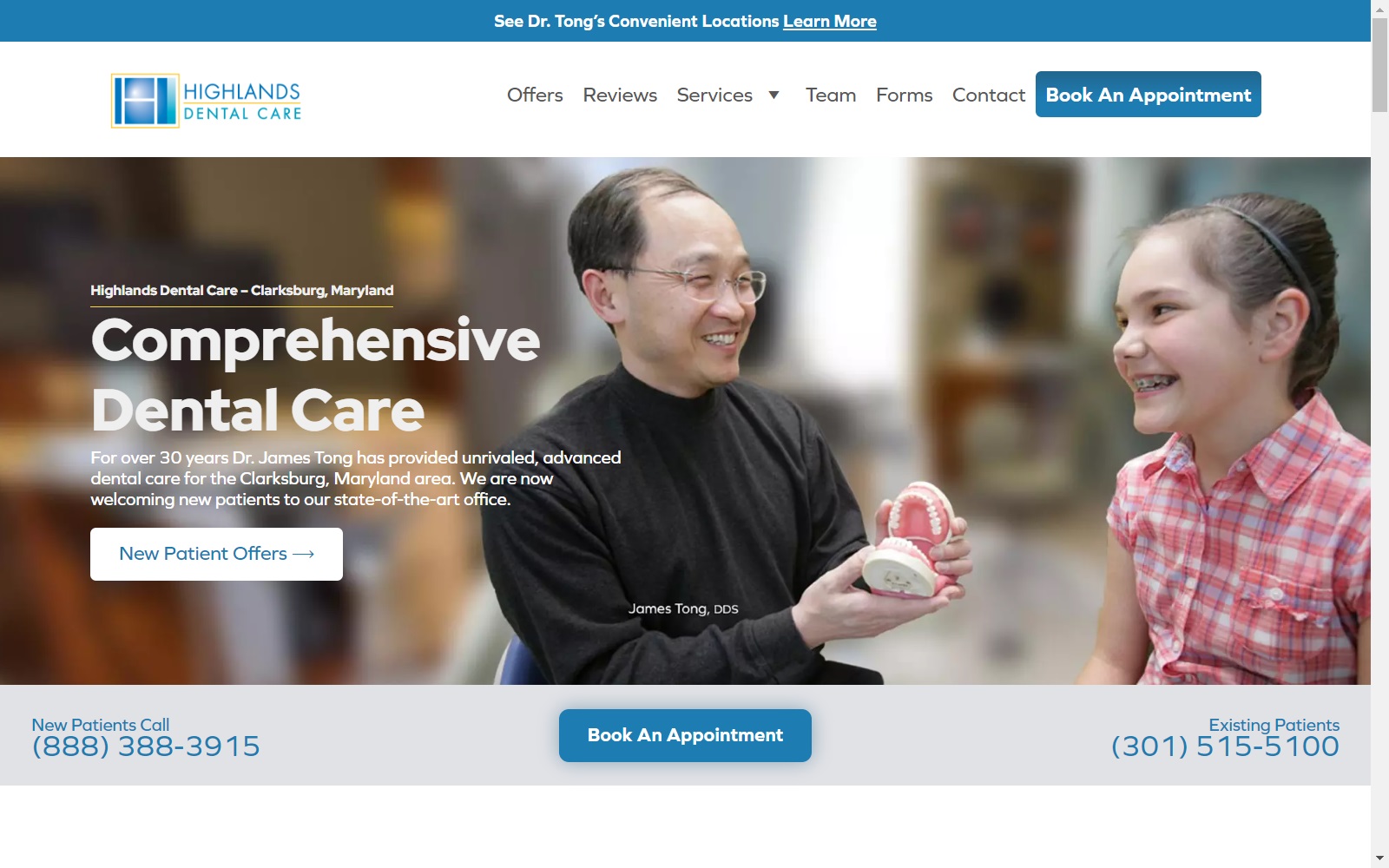 highlandsdentalcare.com screenshot