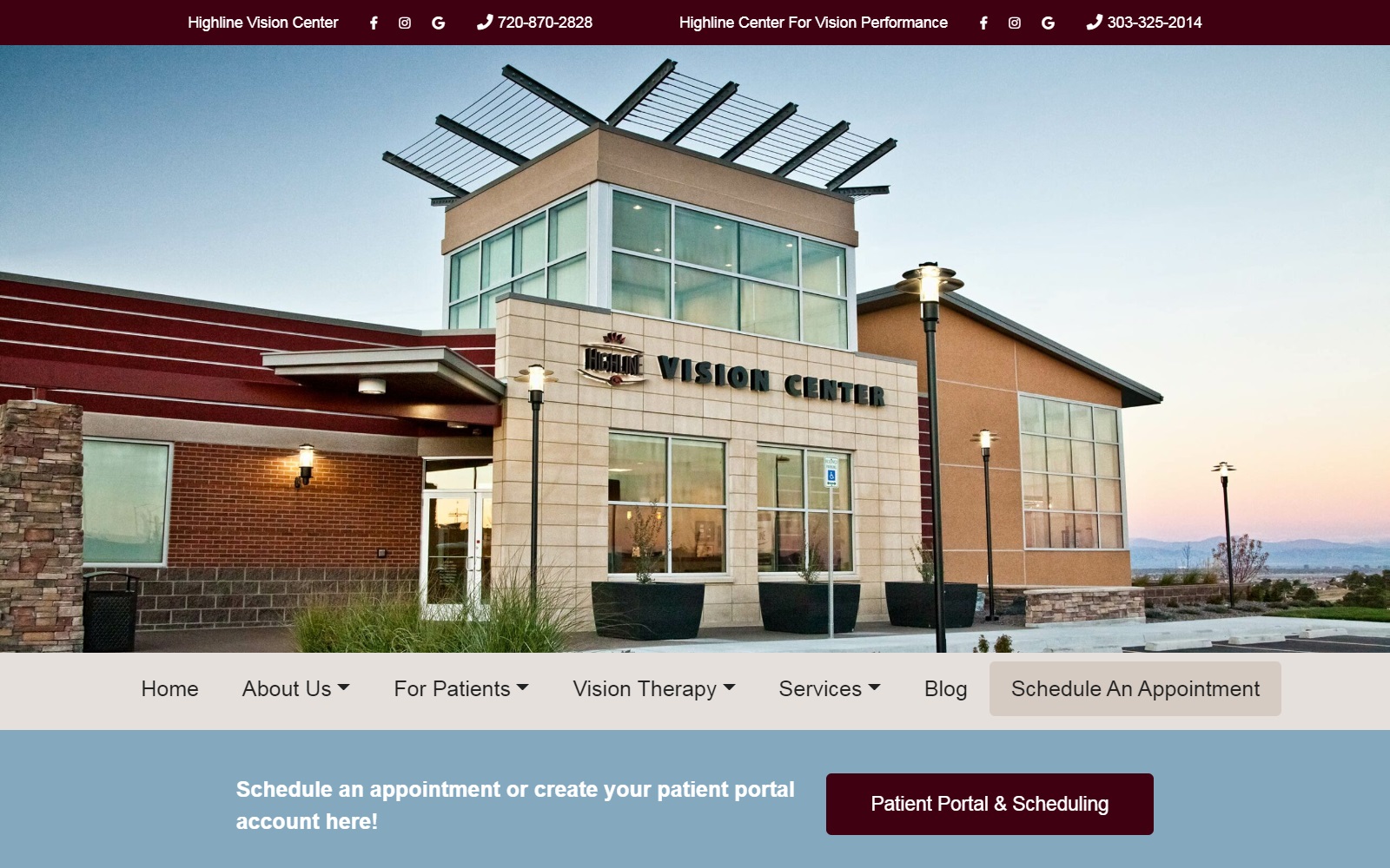 highlinevisioncenter.com screenshot