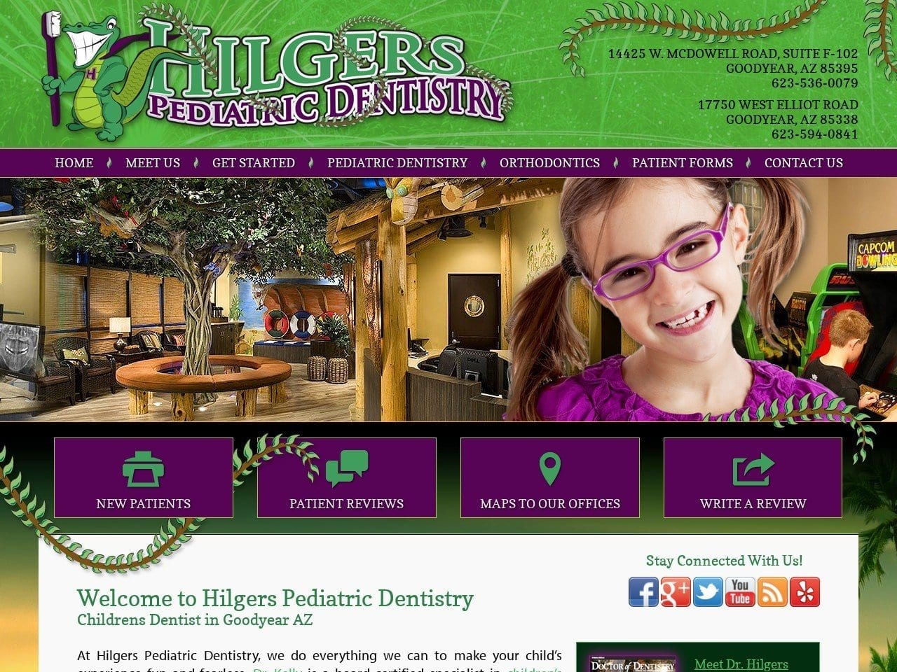 Hilgers Pediatric Dentistry Website Screenshot from hilgerspedo.com