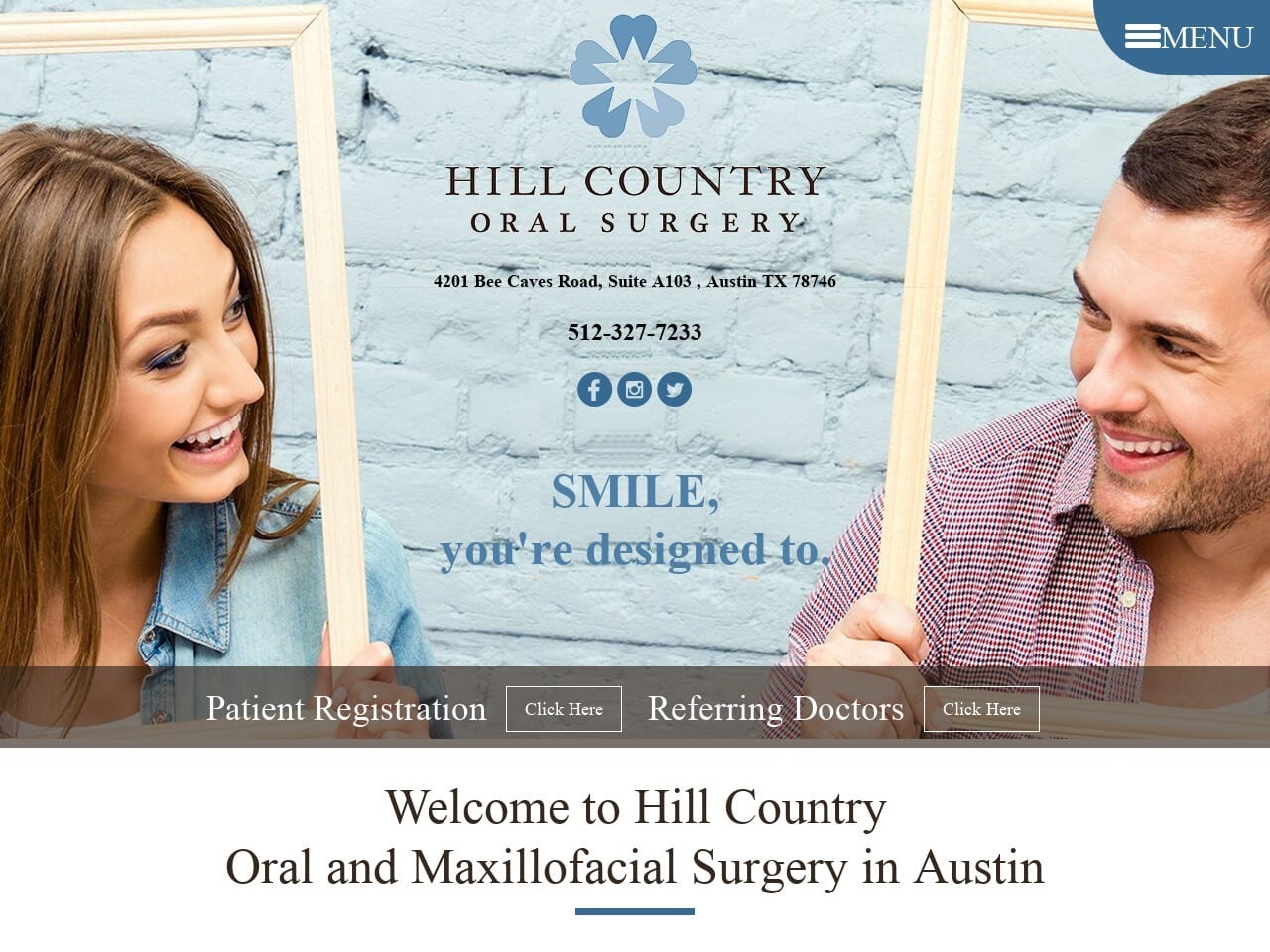 Hill Country Oral Surgery Website Screenshot from hillcountryoralsurgery.com