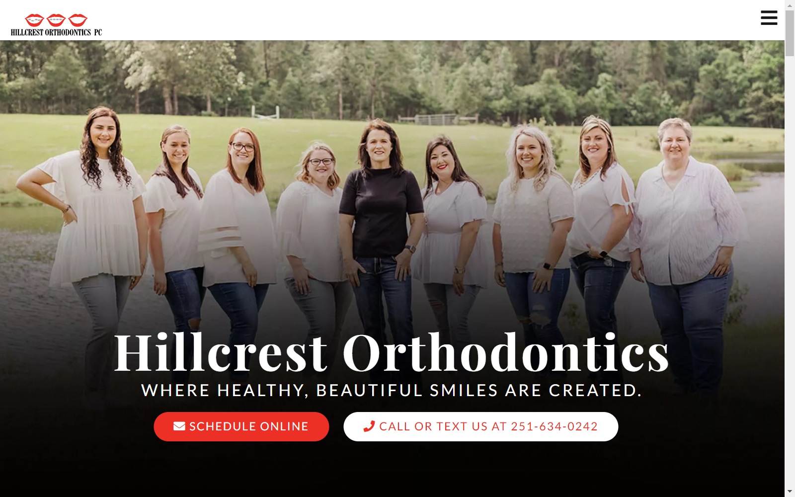 hillcrestortho.com screenshot